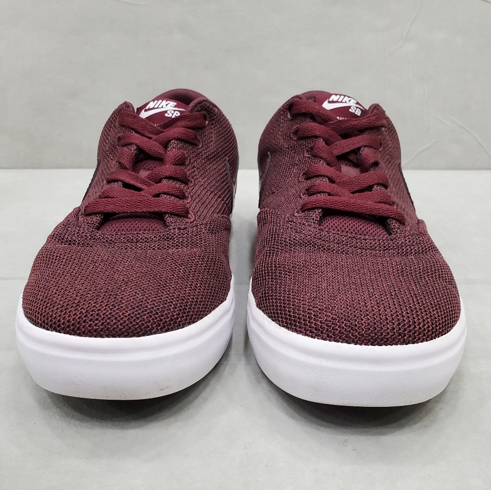 Nike SB Check sneakers women's size 9 burgundy knit fabric SolarSoft insole - Picture 4 of 15